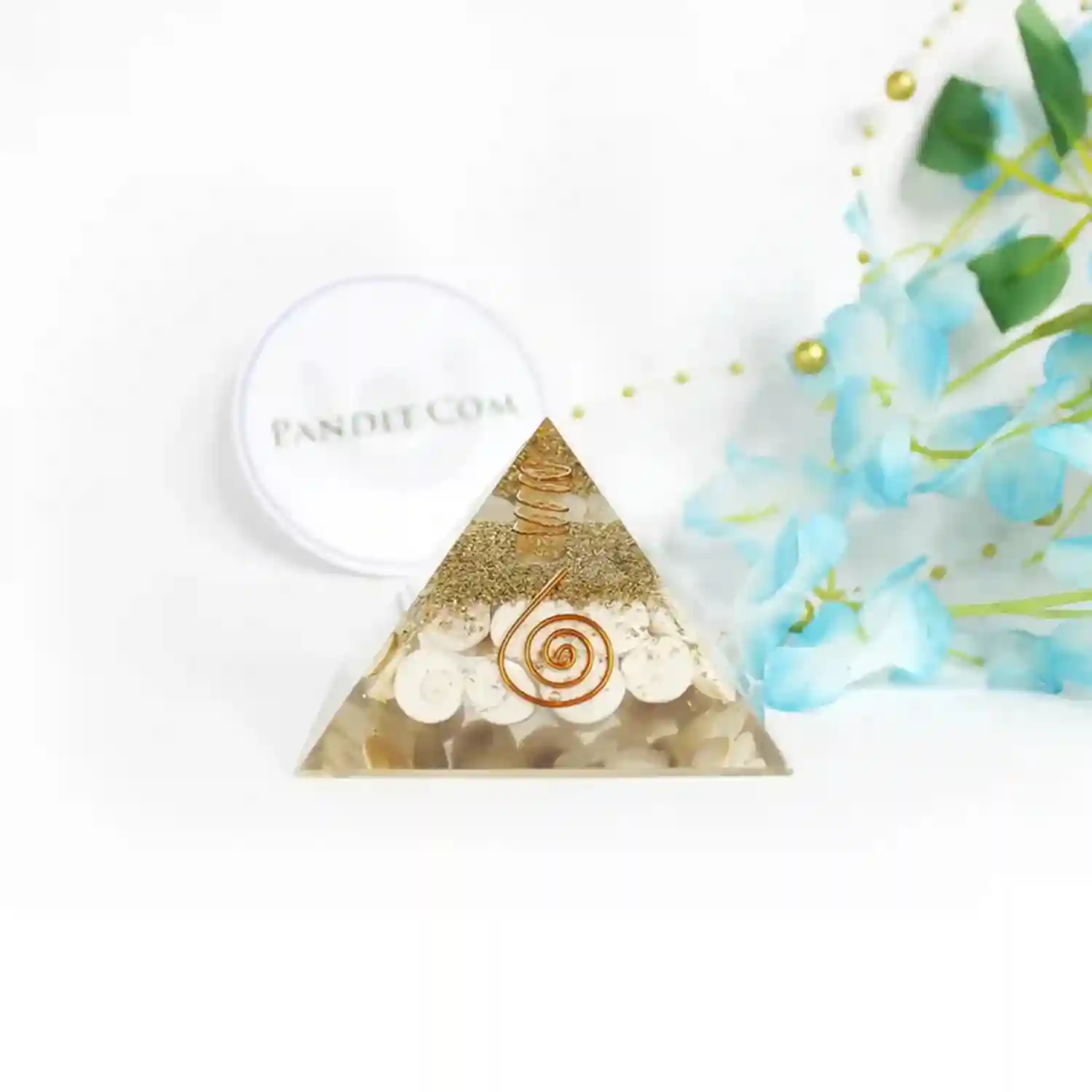 Gomti Chakra Orgone Pyramid with Coil Quartz
