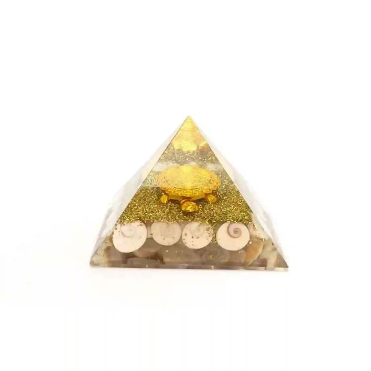 Gomti Chakra Orgone Pyramid with Tortoise