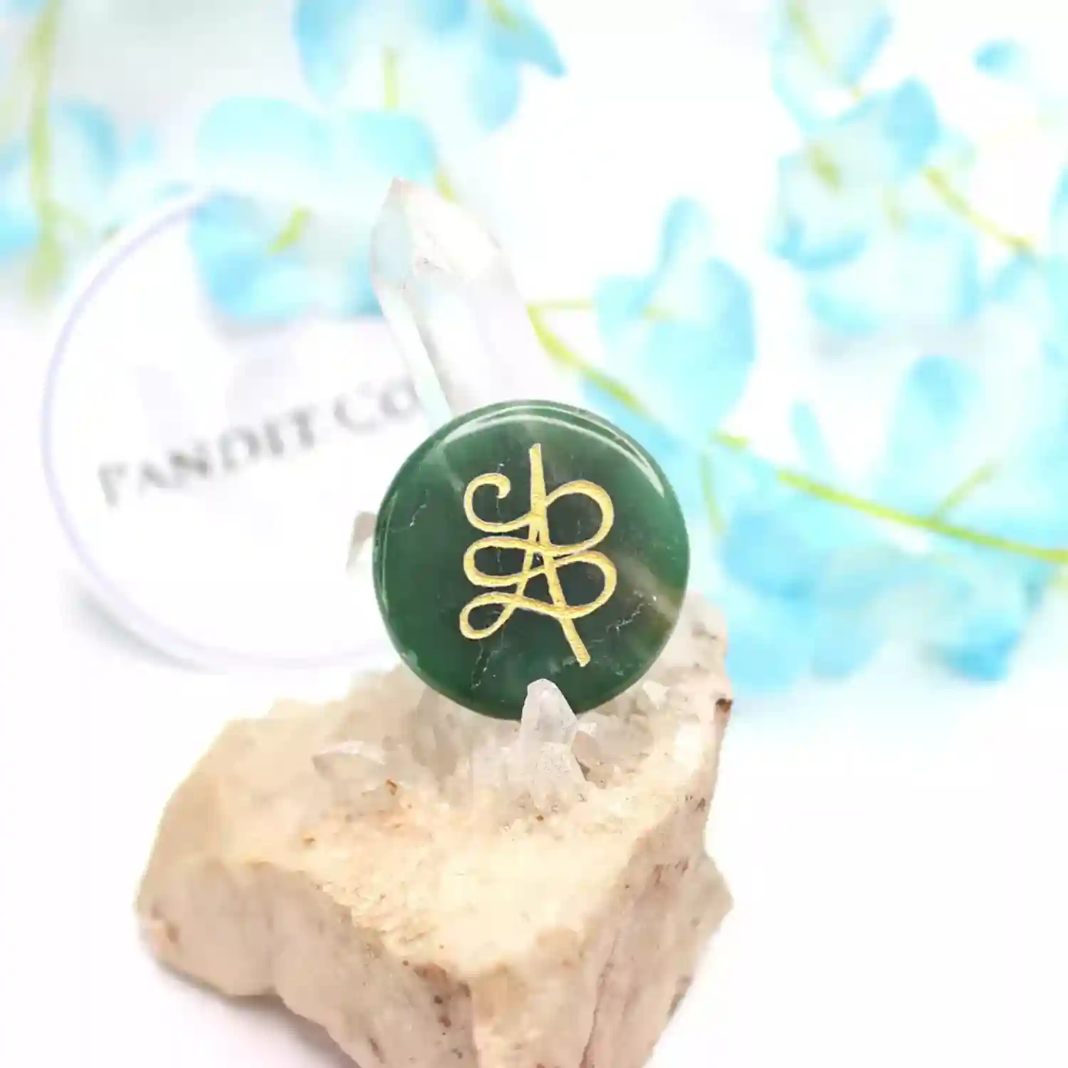 Green Aventurine Coin for Wealth and Success