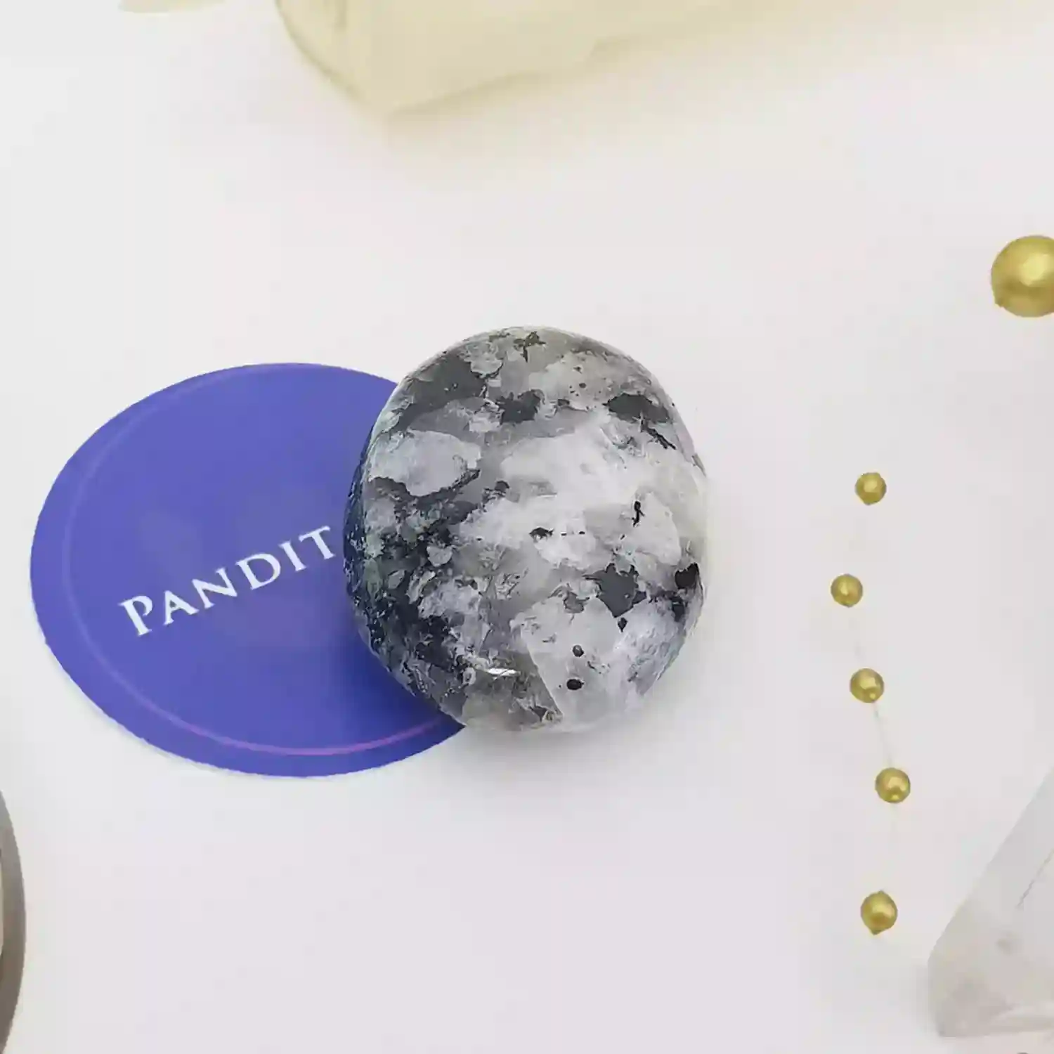 Rainbow Moonstone Healing Crystal Palm Stone