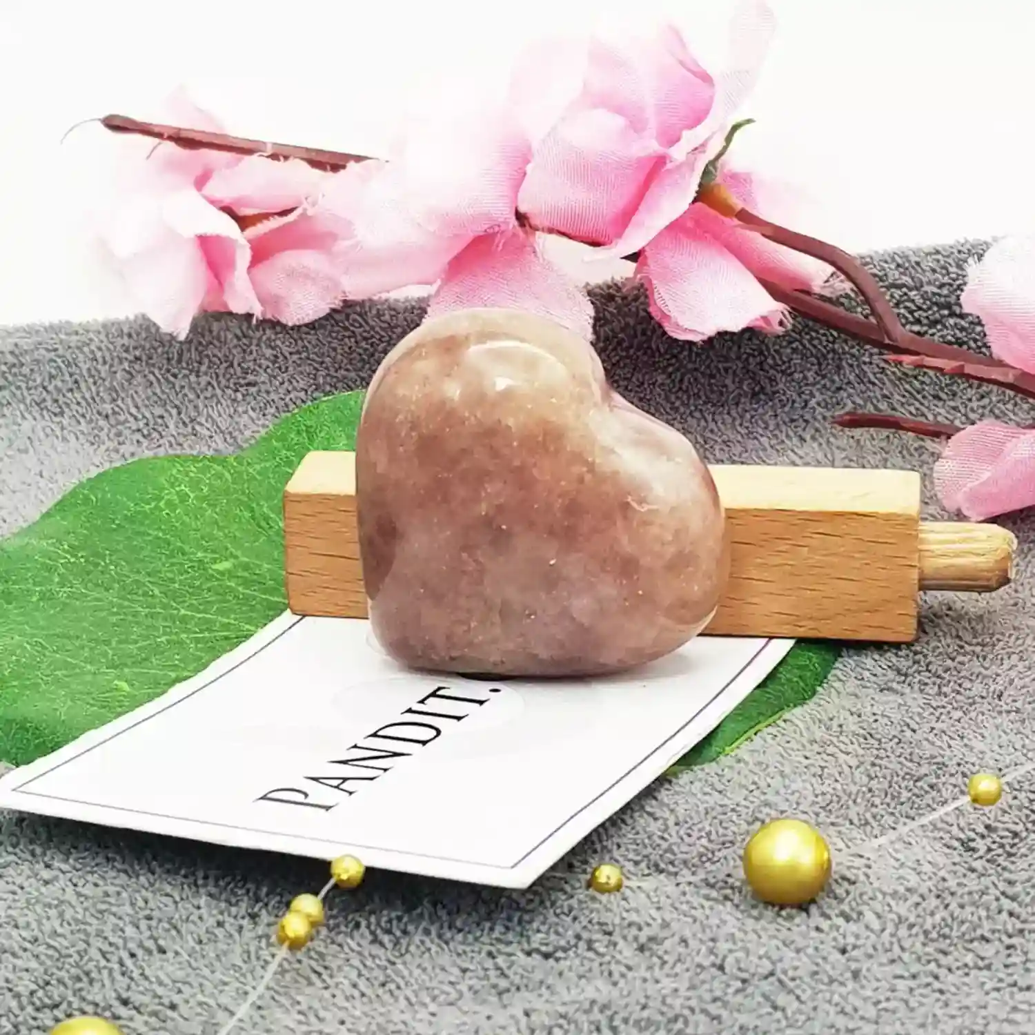 Strawberry Quartz Healing Crystal Heart Stone