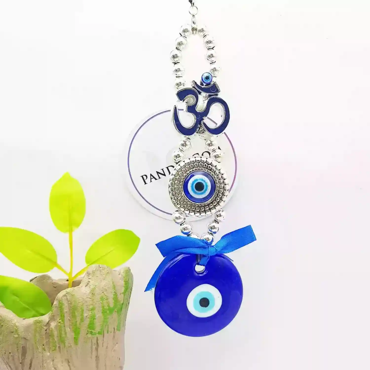 Evil Eye Pendant with Om Symbol