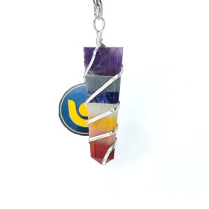 7 Chakra Spiral Pencil Pendant