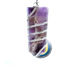 Amethyst Spiral Pencil Pendant