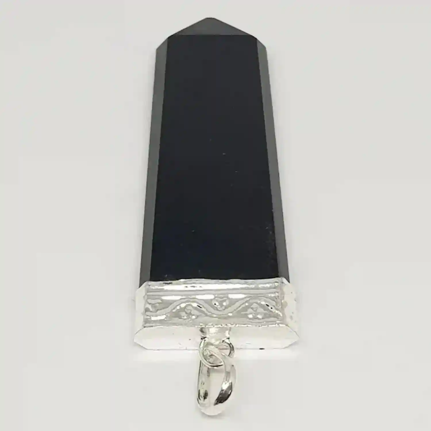 Black Banded Agate Om Pencil Pendant
