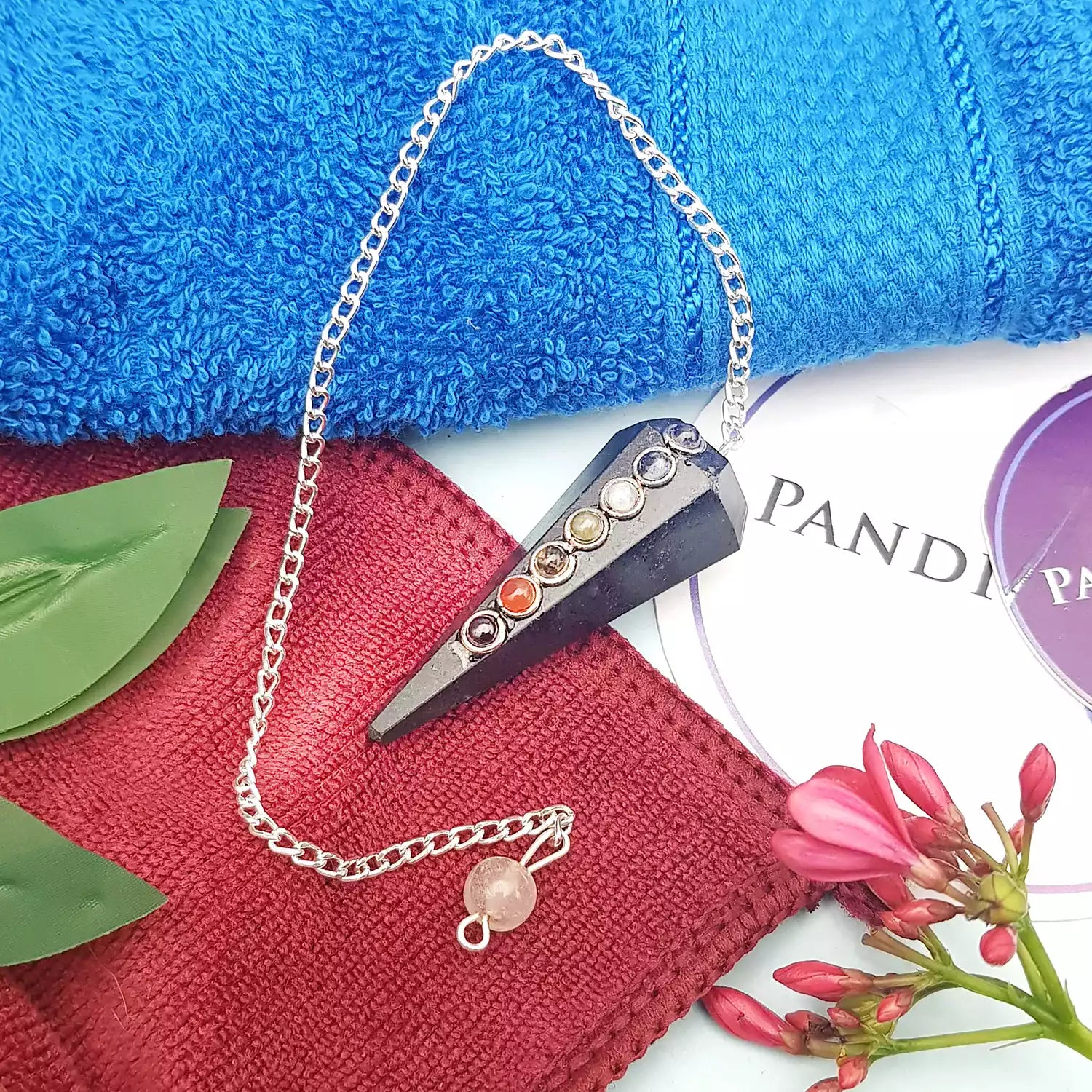Black Tourmaline 7 Chakra Dowsing Pendulum - To Detect Ghosts