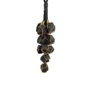 Black Tourmaline Car Hanging Raw Stones