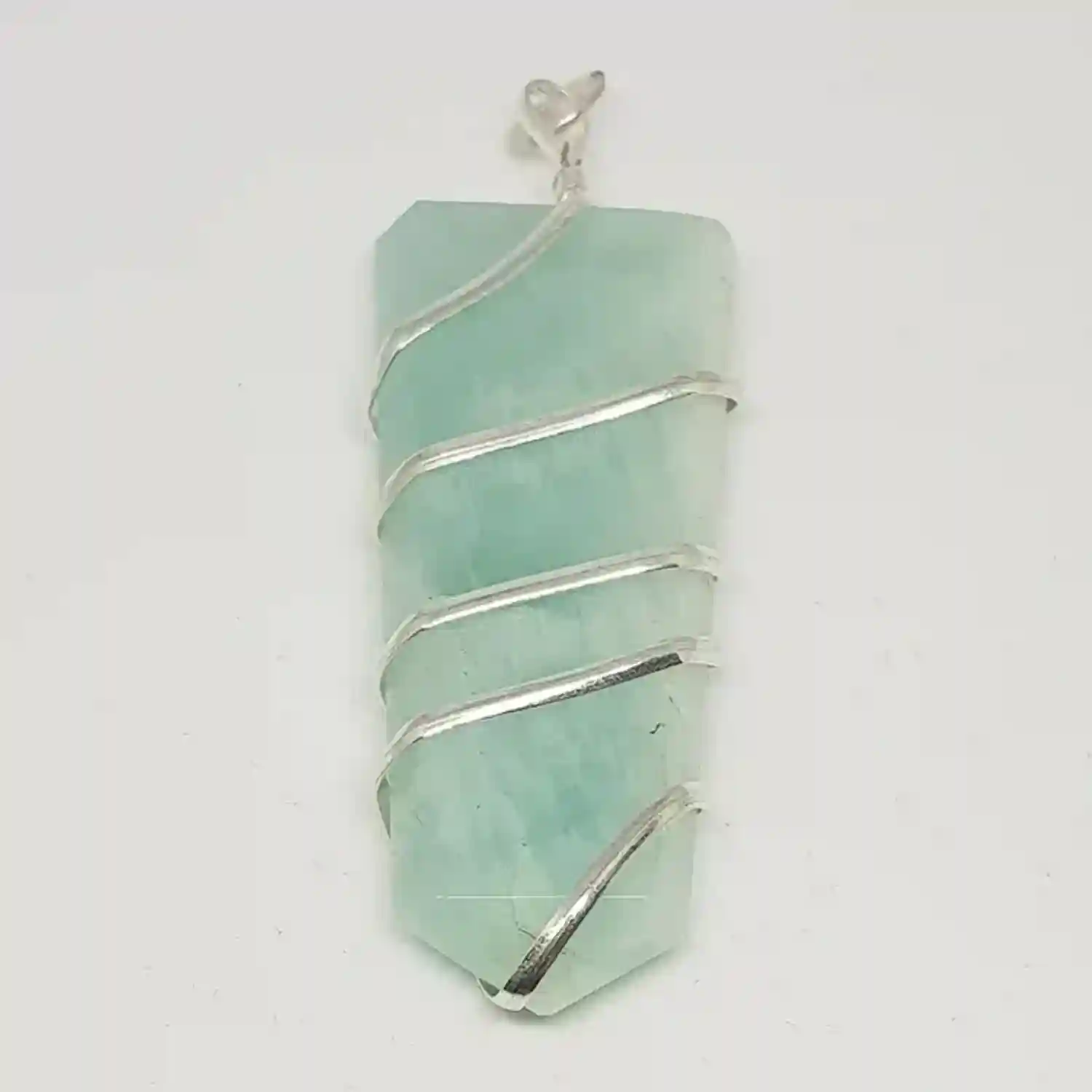 Blue Amazonite Spiral Pencil Pendant