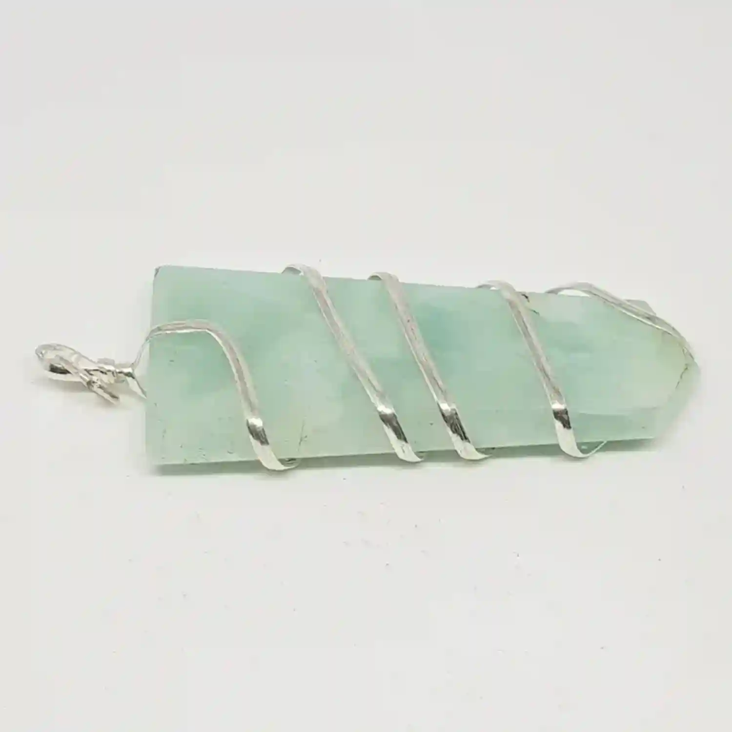 Blue Amazonite Spiral Pencil Pendant