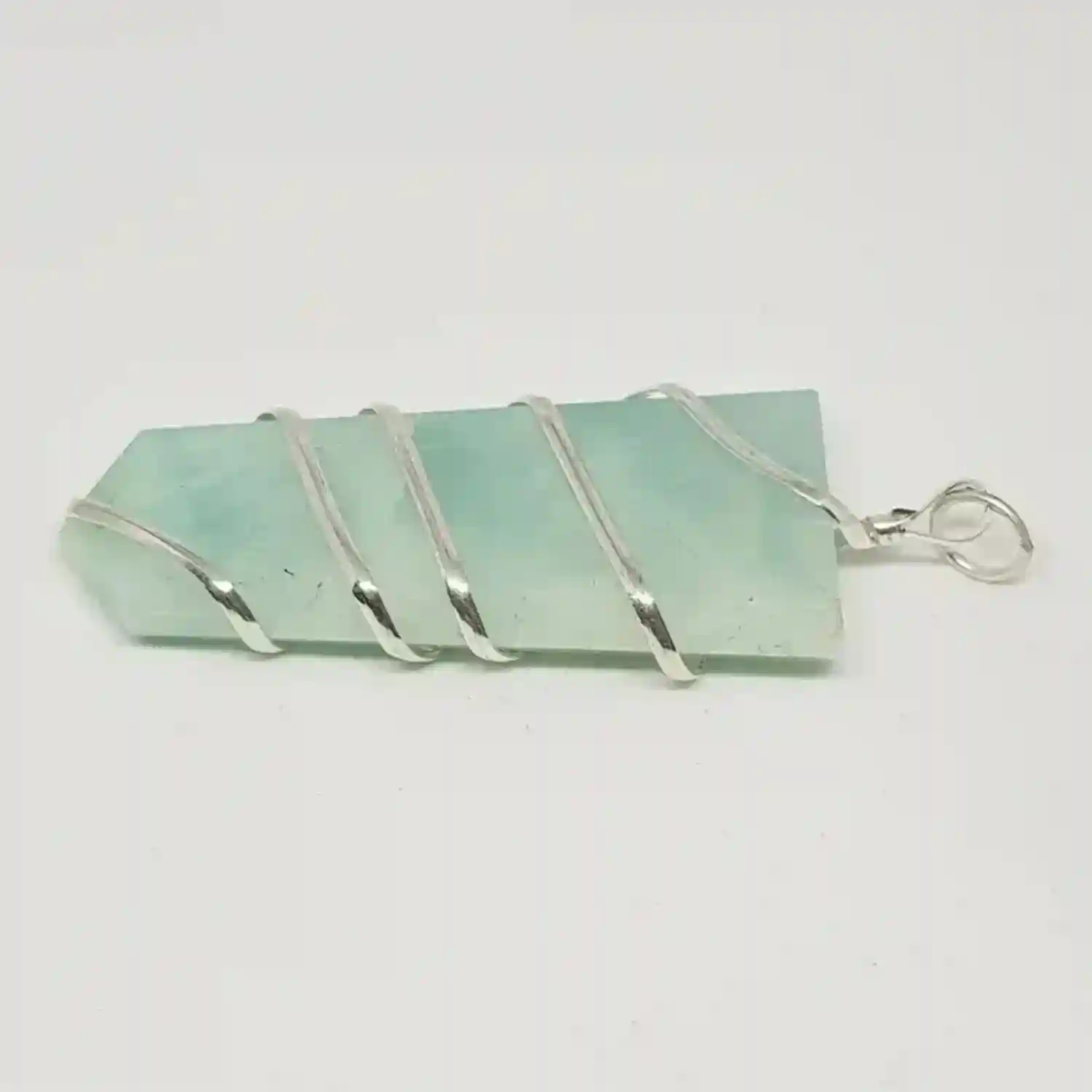 Blue Amazonite Spiral Pencil Pendant