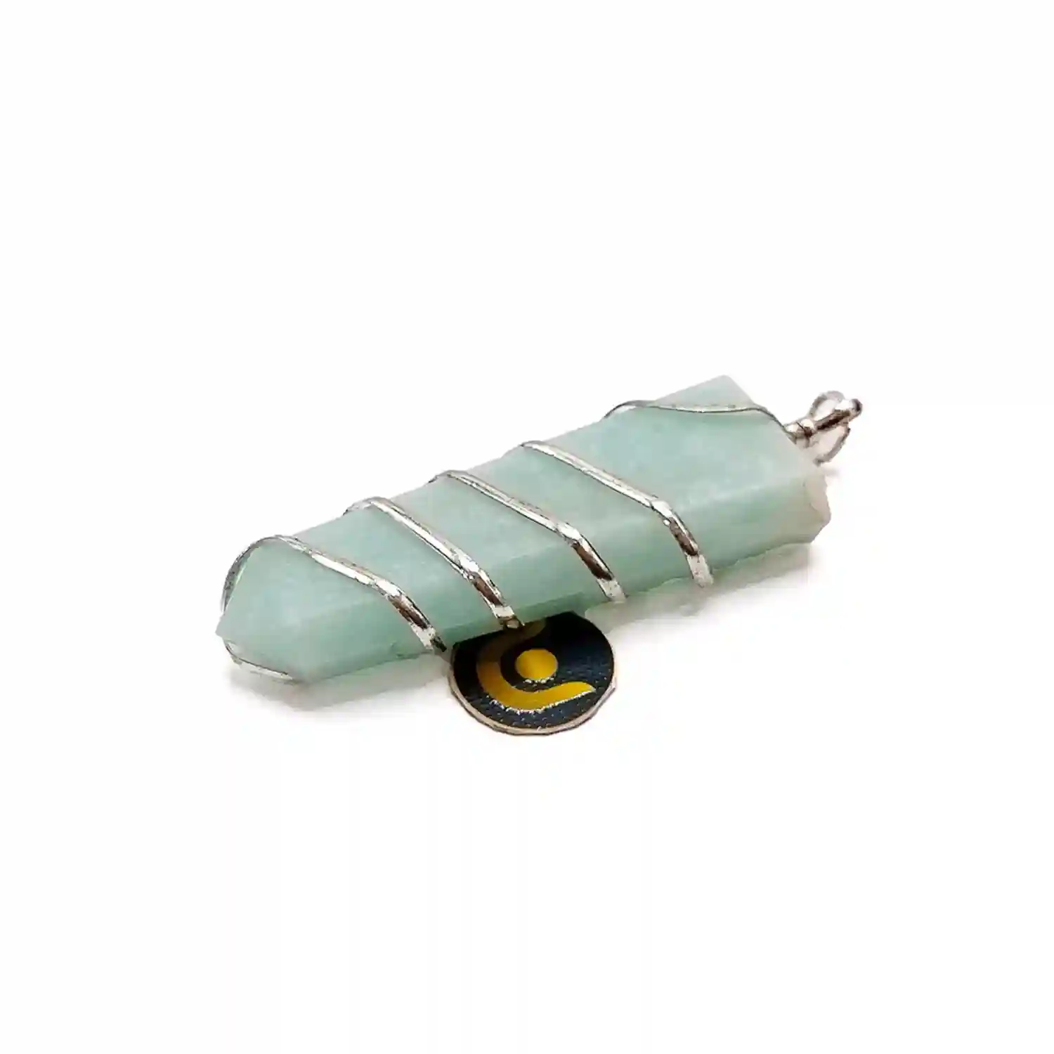 Blue Amazonite Spiral Pencil Pendant