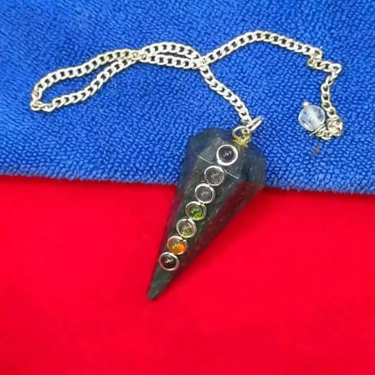 Blue Aventurine 7 Chakra Dowsing Pendulum