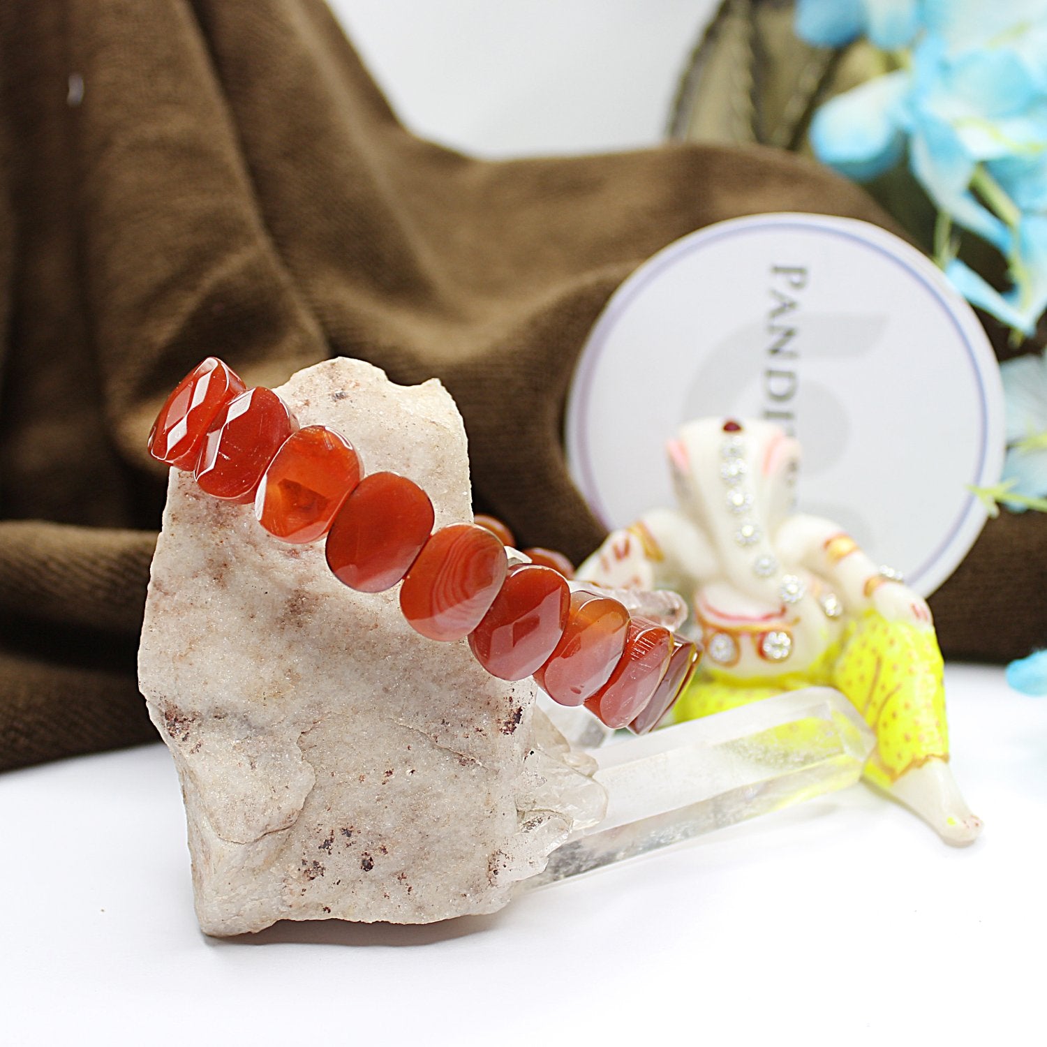 Carnelian Oval Faceted Bracelet - To Boost Energy & Clear Debts