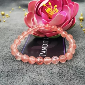 Cherry Quartz Diamond Cut Bracelet - To Strengthen Relationships