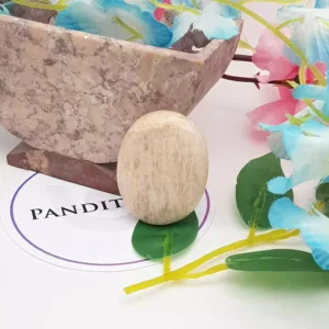 Cream Moonstone Worry Stone - To Treat Psychological Issues