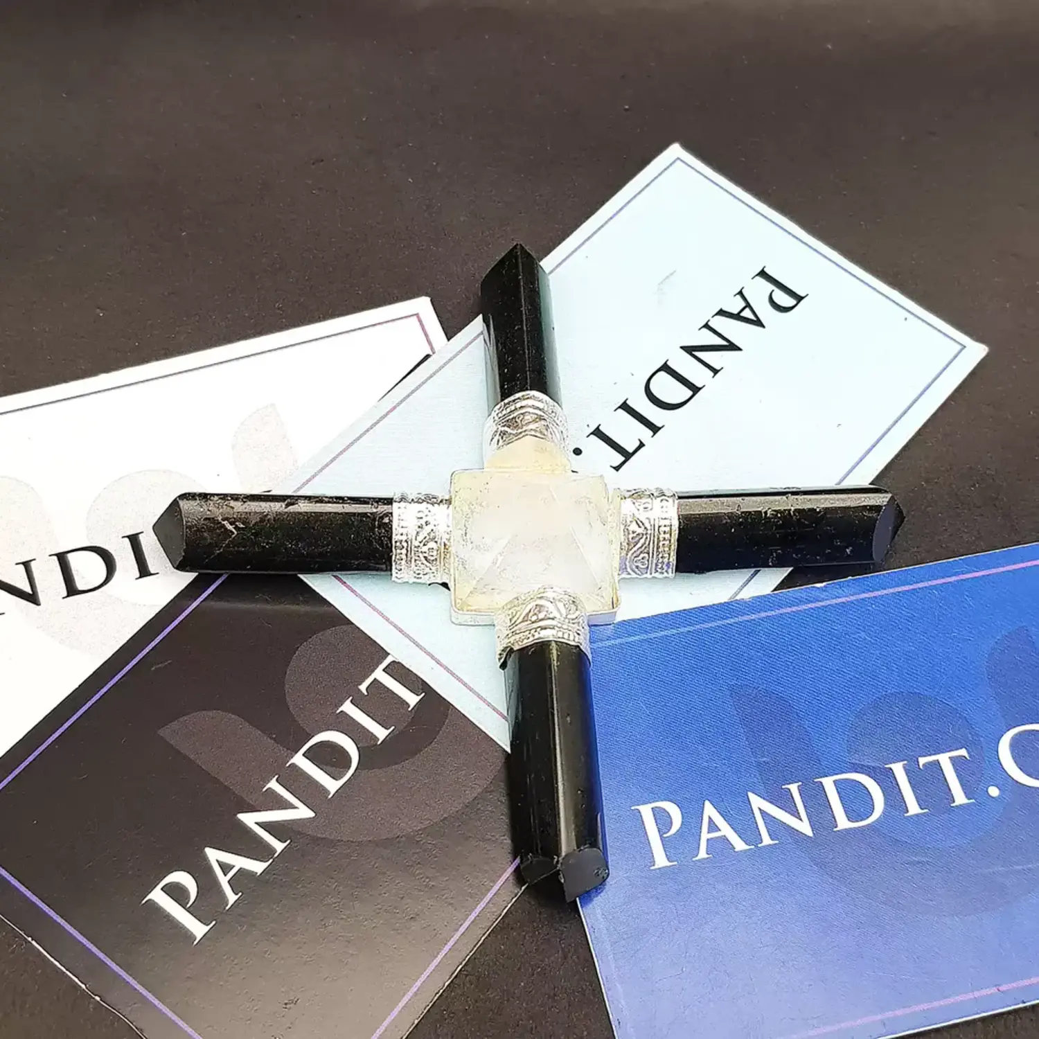 Crystal Pyramid and Black Tourmaline Pencil Energy Generator