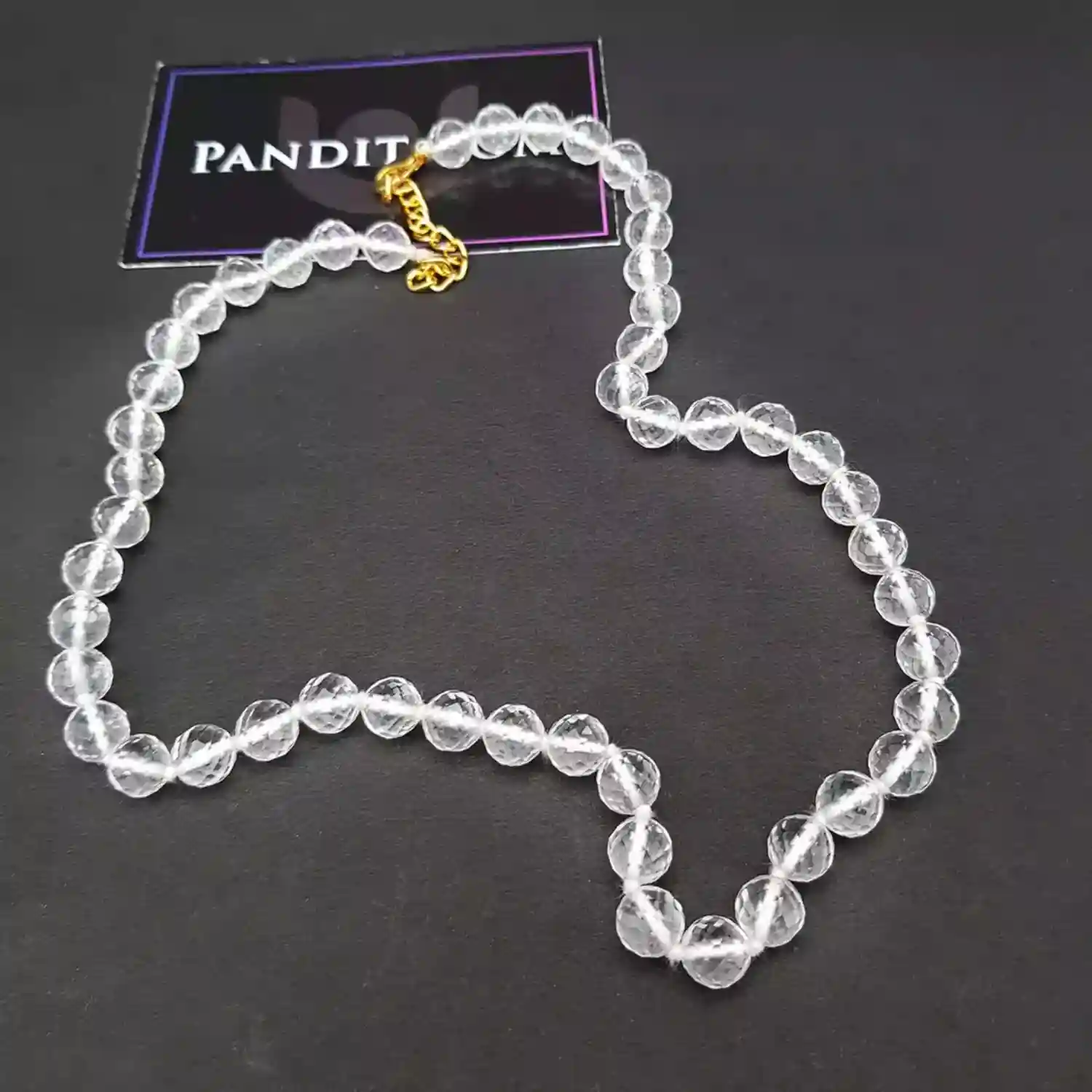 Crystal Sphatik Diamond Cut Mala Necklace