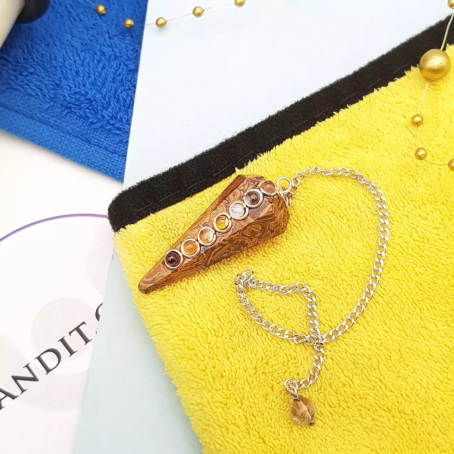 Elephant Jasper 7 Chakra Dowsing Pendulum - To Connect Nature