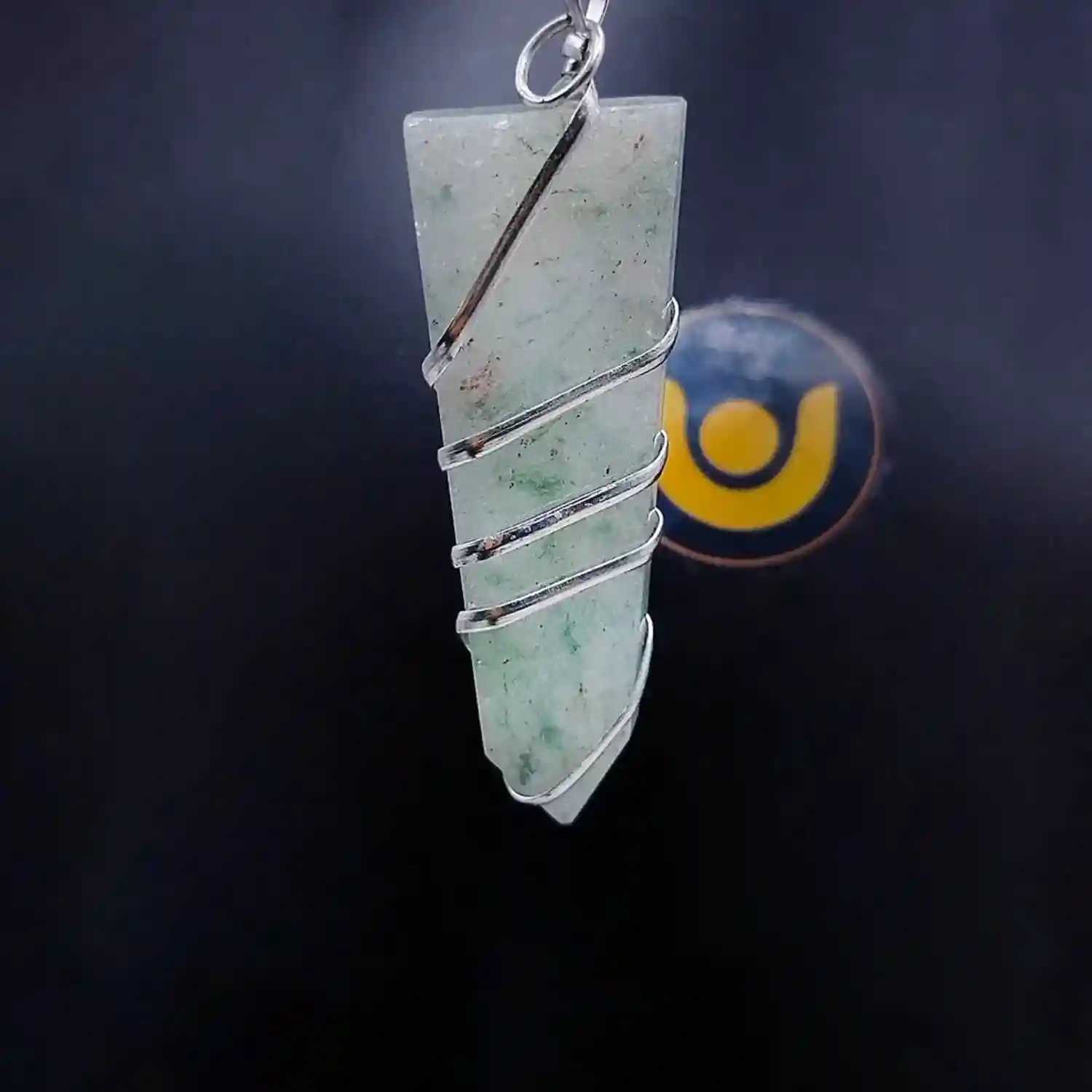 Green Aventurine Spiral Pencil Pendant
