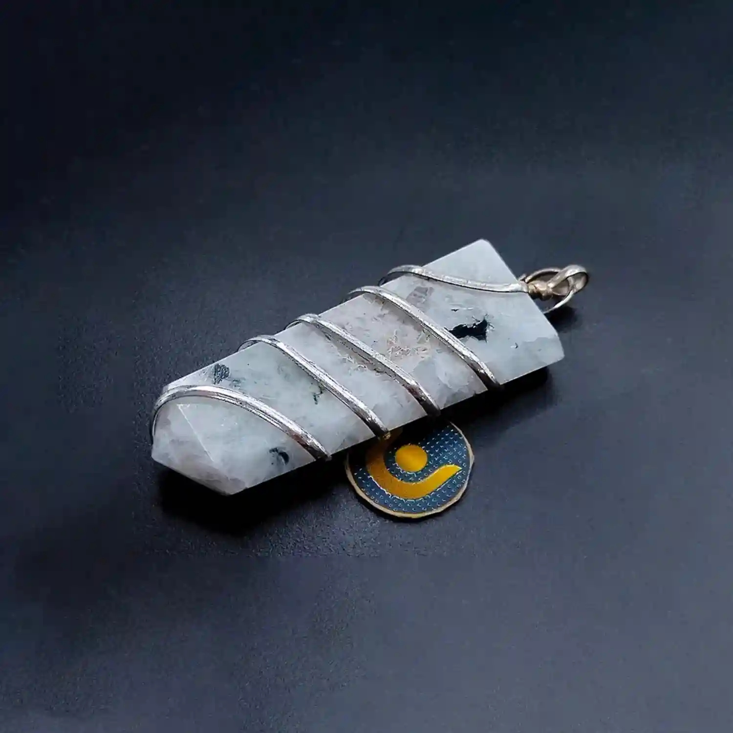 Green Aventurine Spiral Pencil Pendant