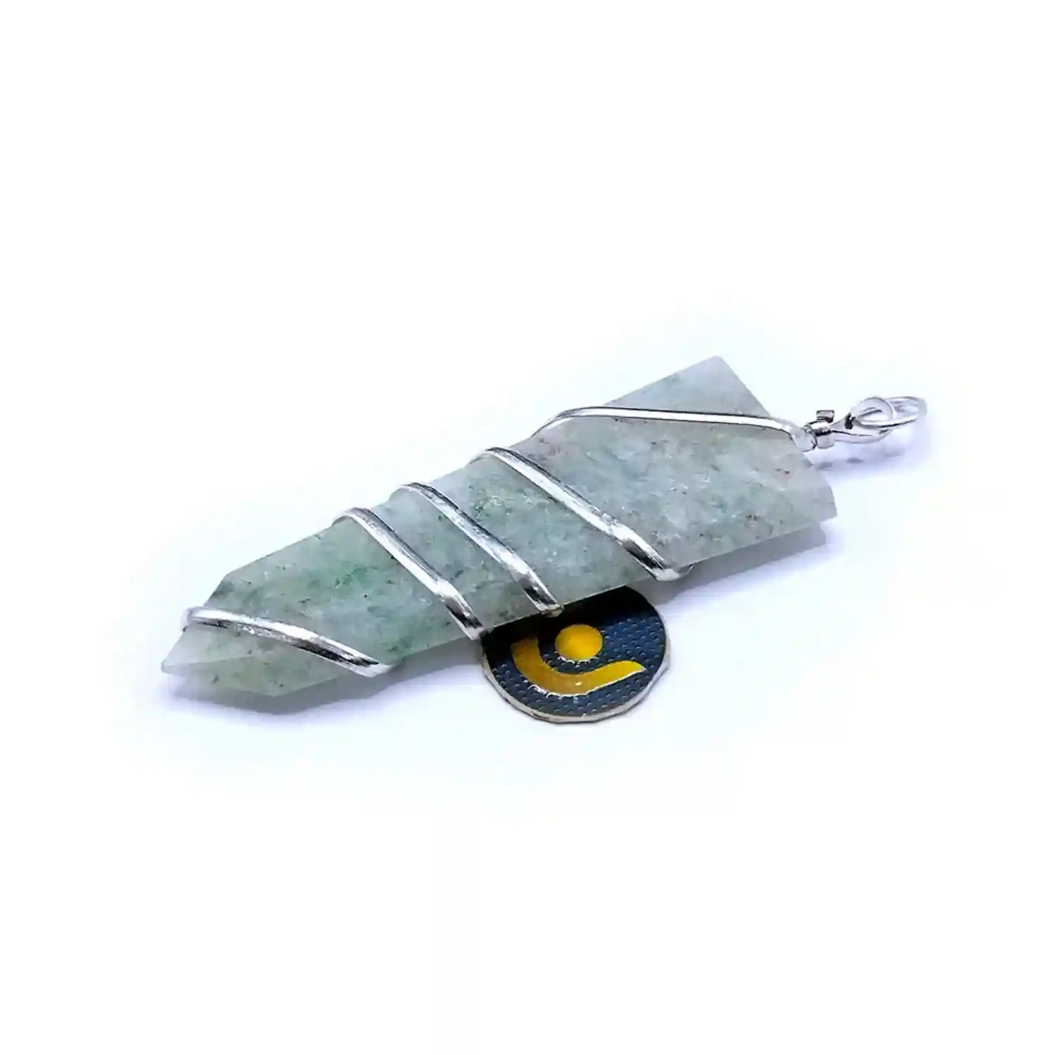 Green Aventurine Spiral Pencil Pendant