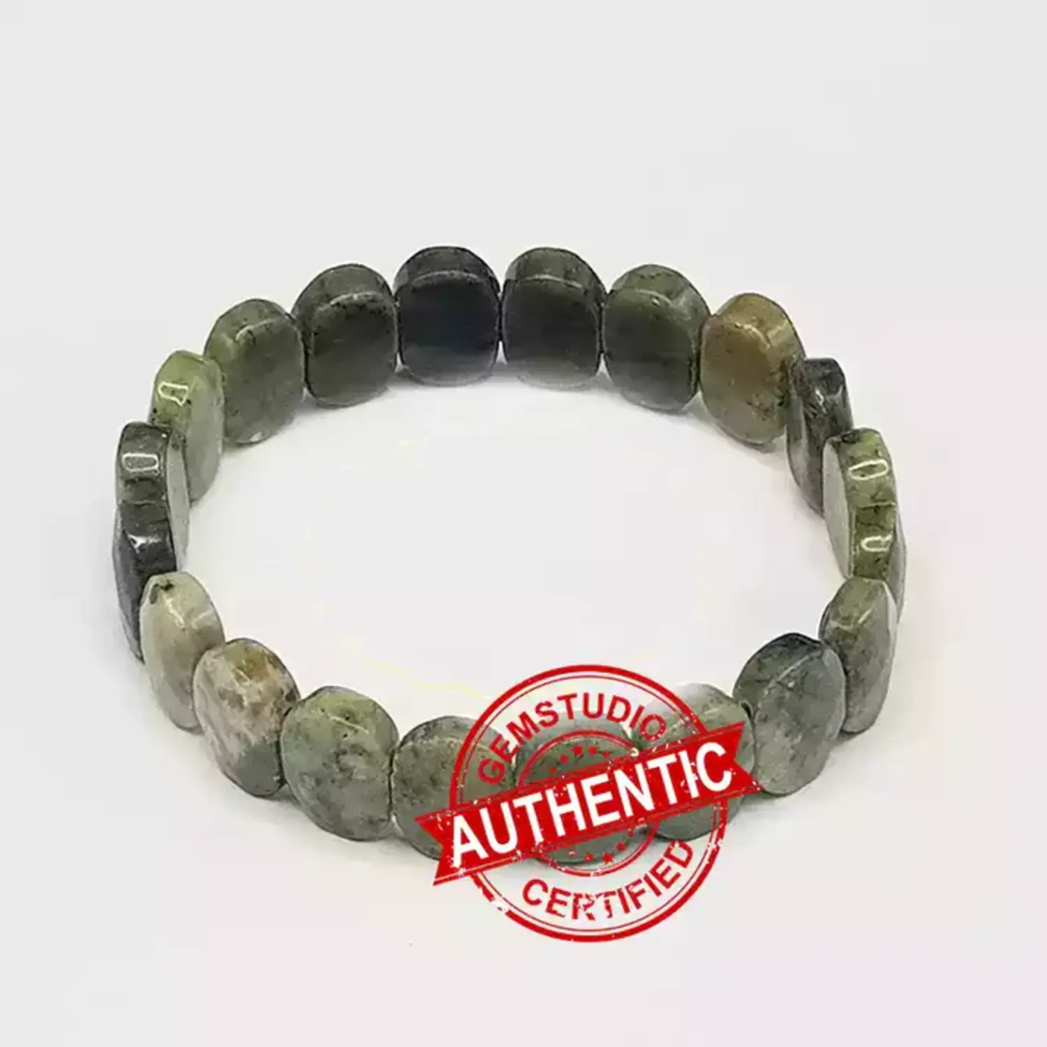 Green Jade Oval Faceted Bracelet