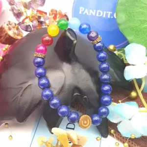 Lapis 7 Chakra Bracelet - For Intelligence And Easy Success