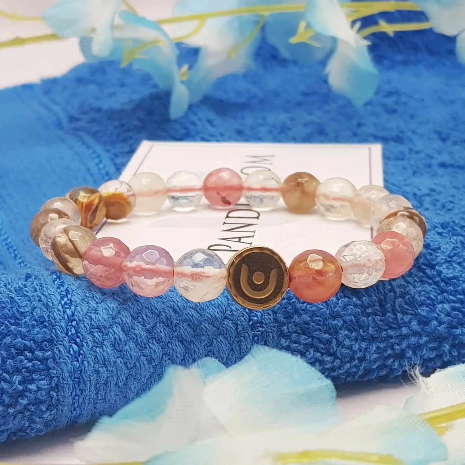 Multi Cherry Quartz Diamond Cut Bracelet - For Luxurious Life