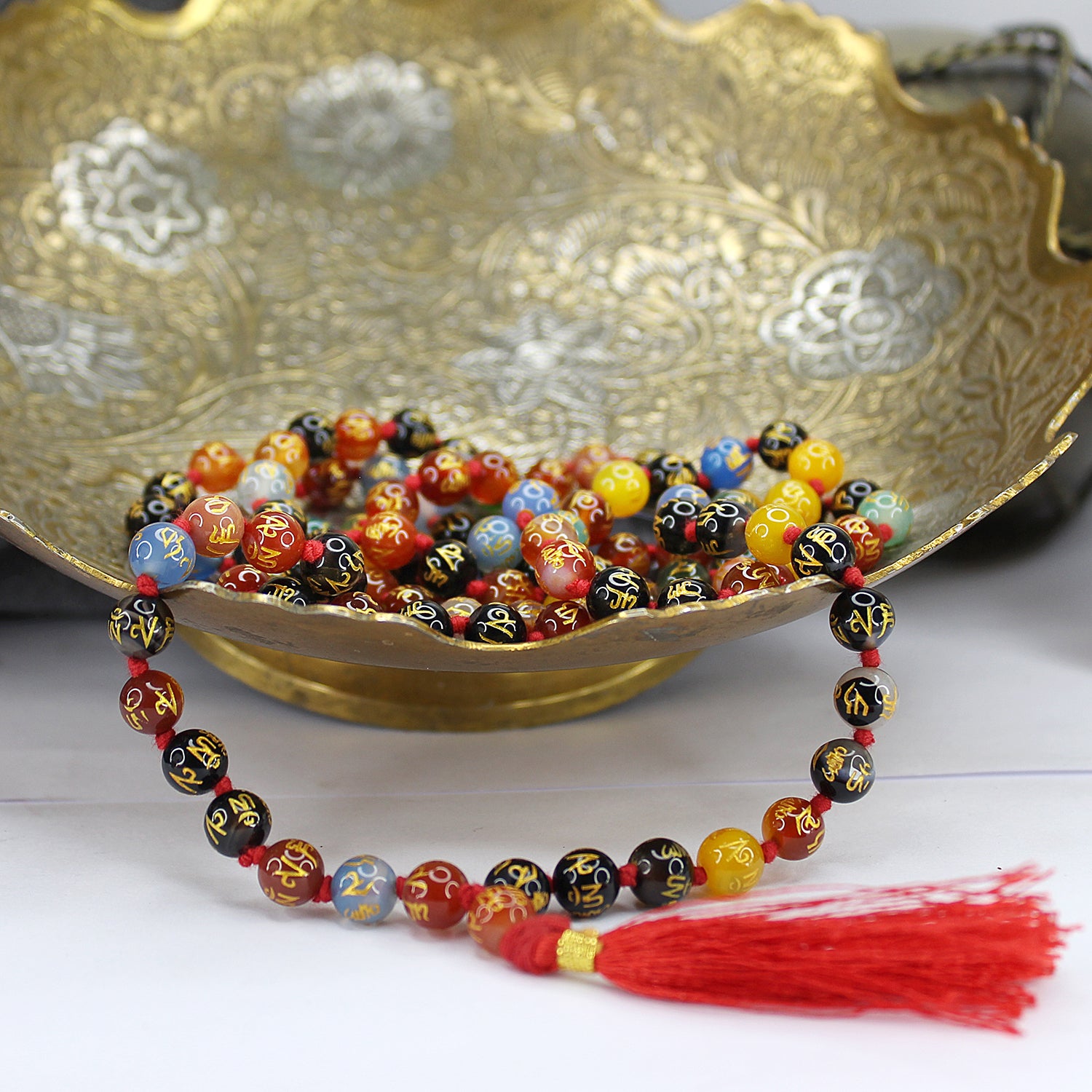 Multi Onyx Om Mani Padme Hum Mala - To Bless with Opulence