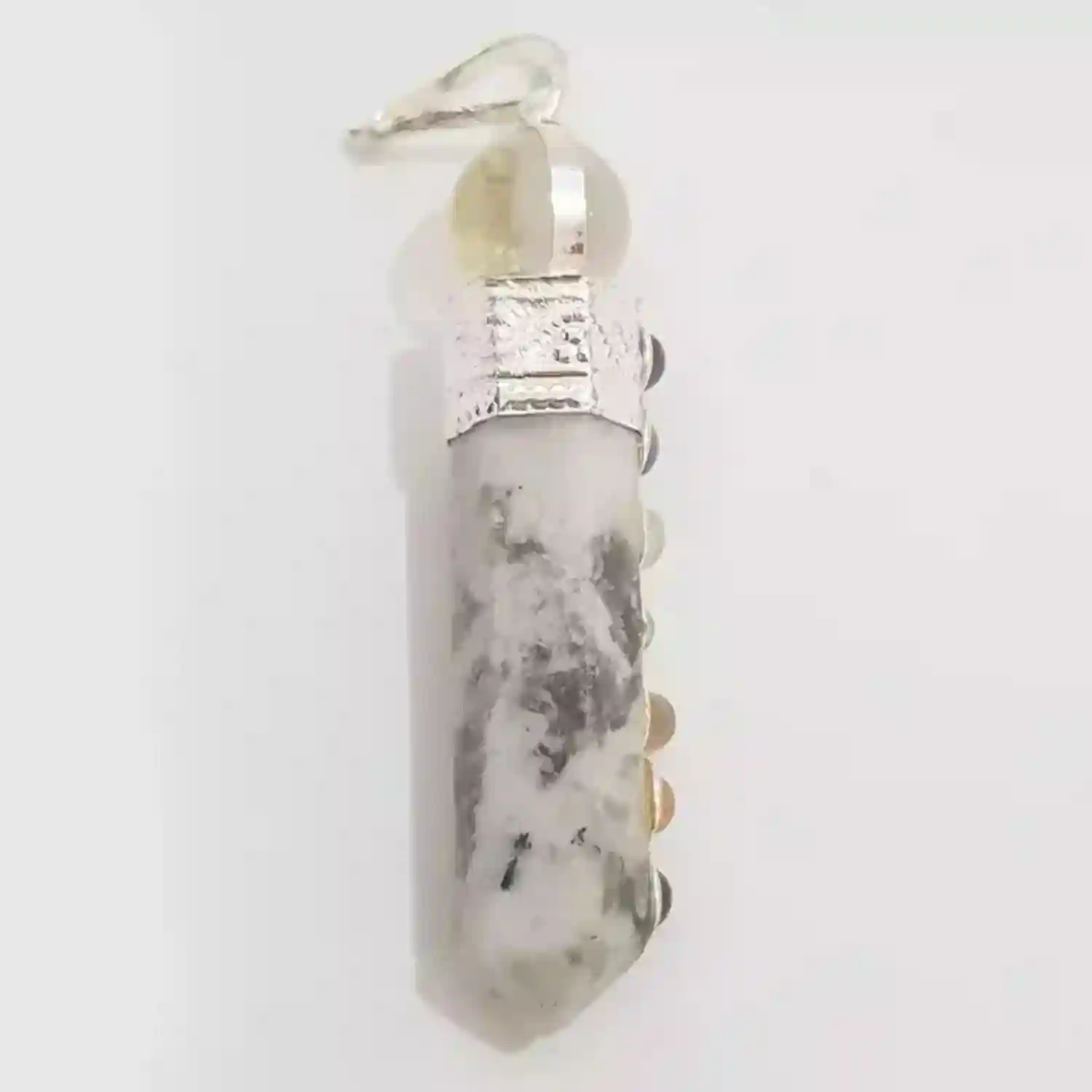 Rainbow Moonstone 7 Chakra Pencil Pendant