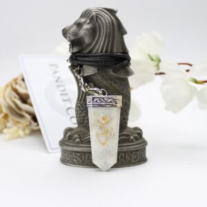 Rainbow Moonstone Om Pencil Pendant