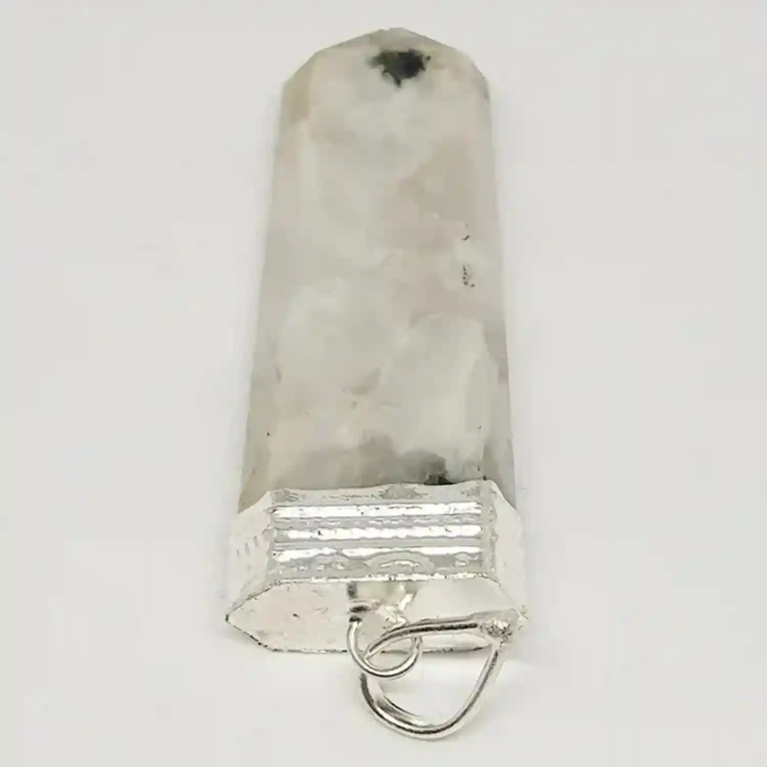 Rainbow Moonstone Om Pencil Pendant
