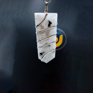 Rainbow Moonstone Spiral Pencil Pendant