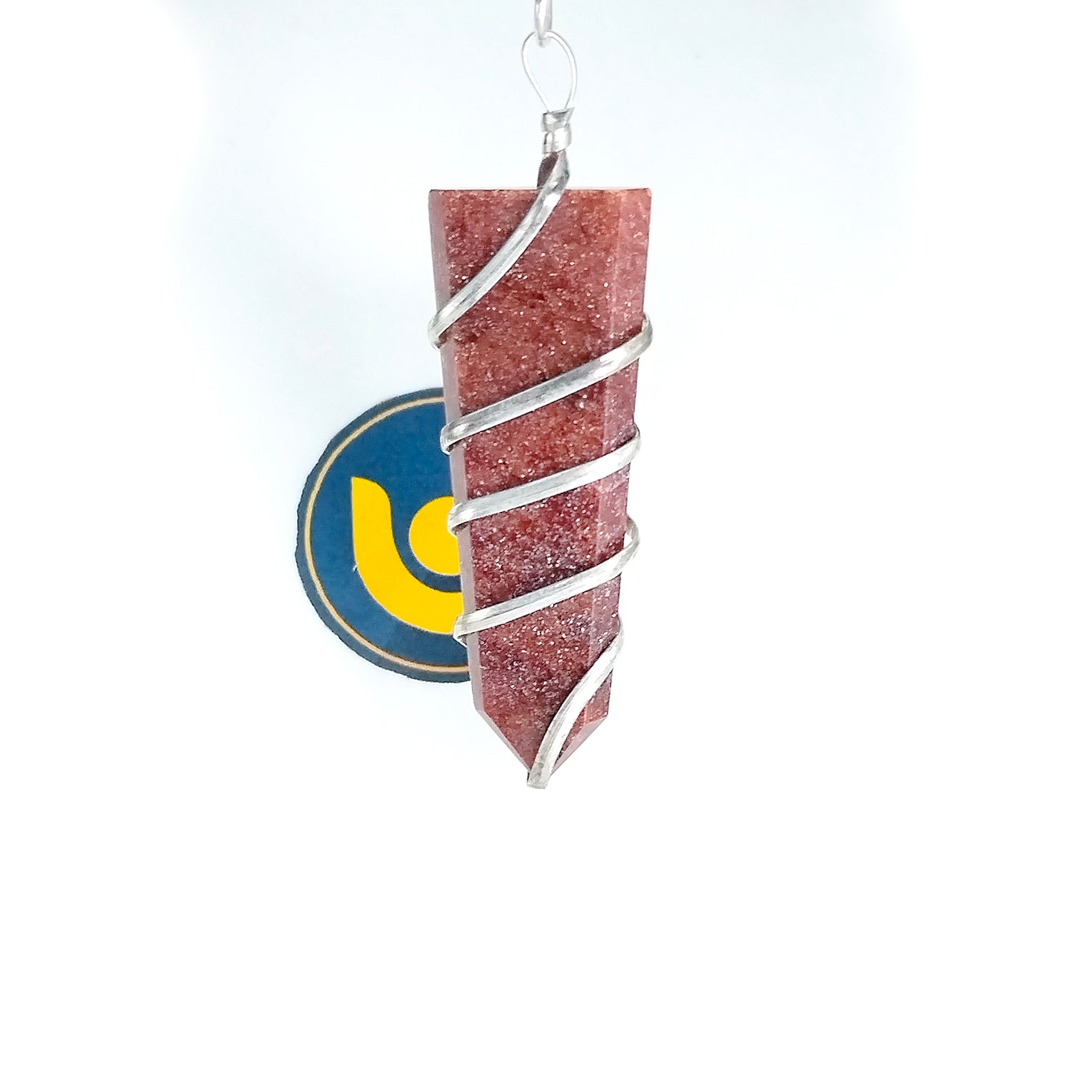 Red Aventurine Spiral Pencil Pendant