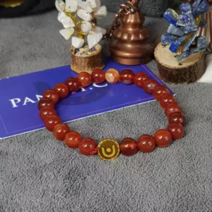 Red Banded Agate Onyx Bracelet - To Heal Evil Eye Effects