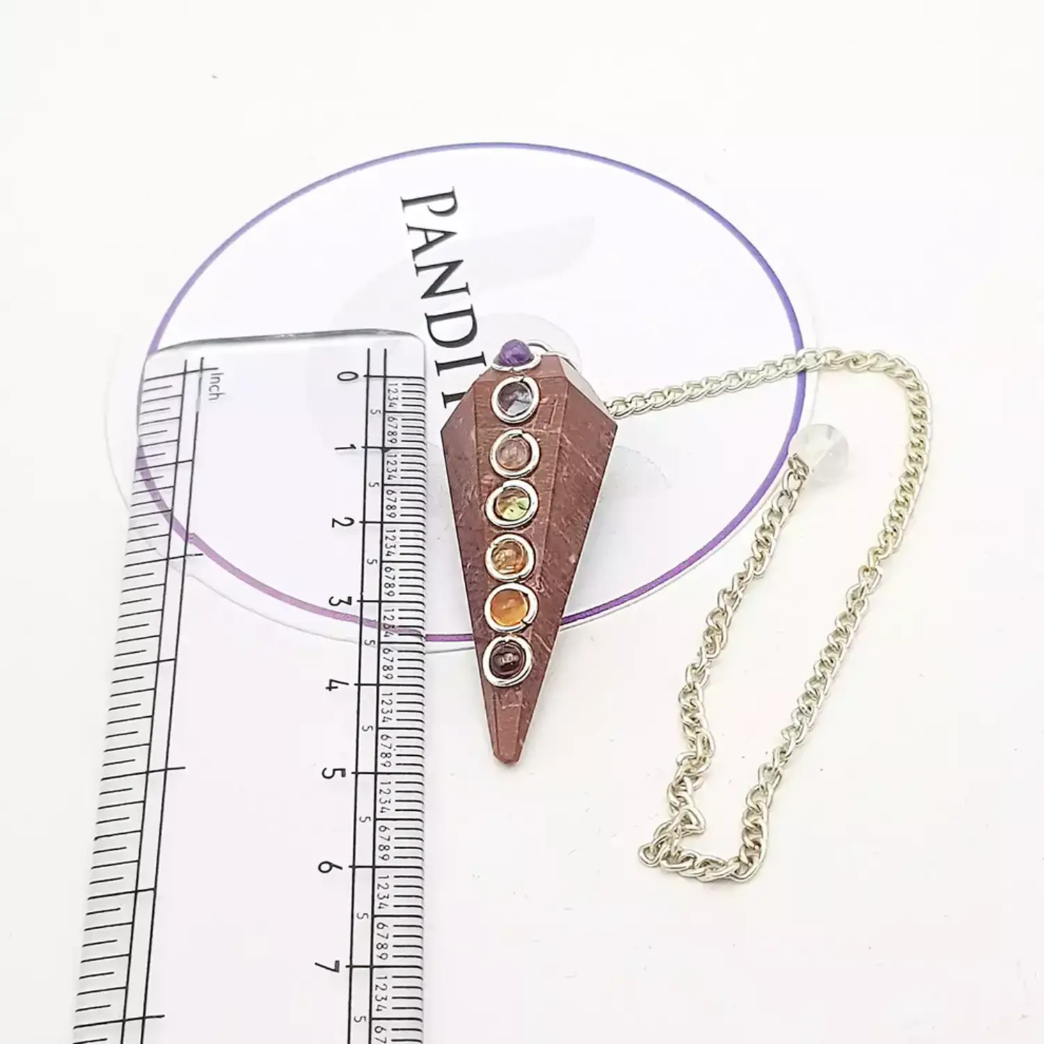 Red Jasper 7 Chakra Dowsing Pendulum