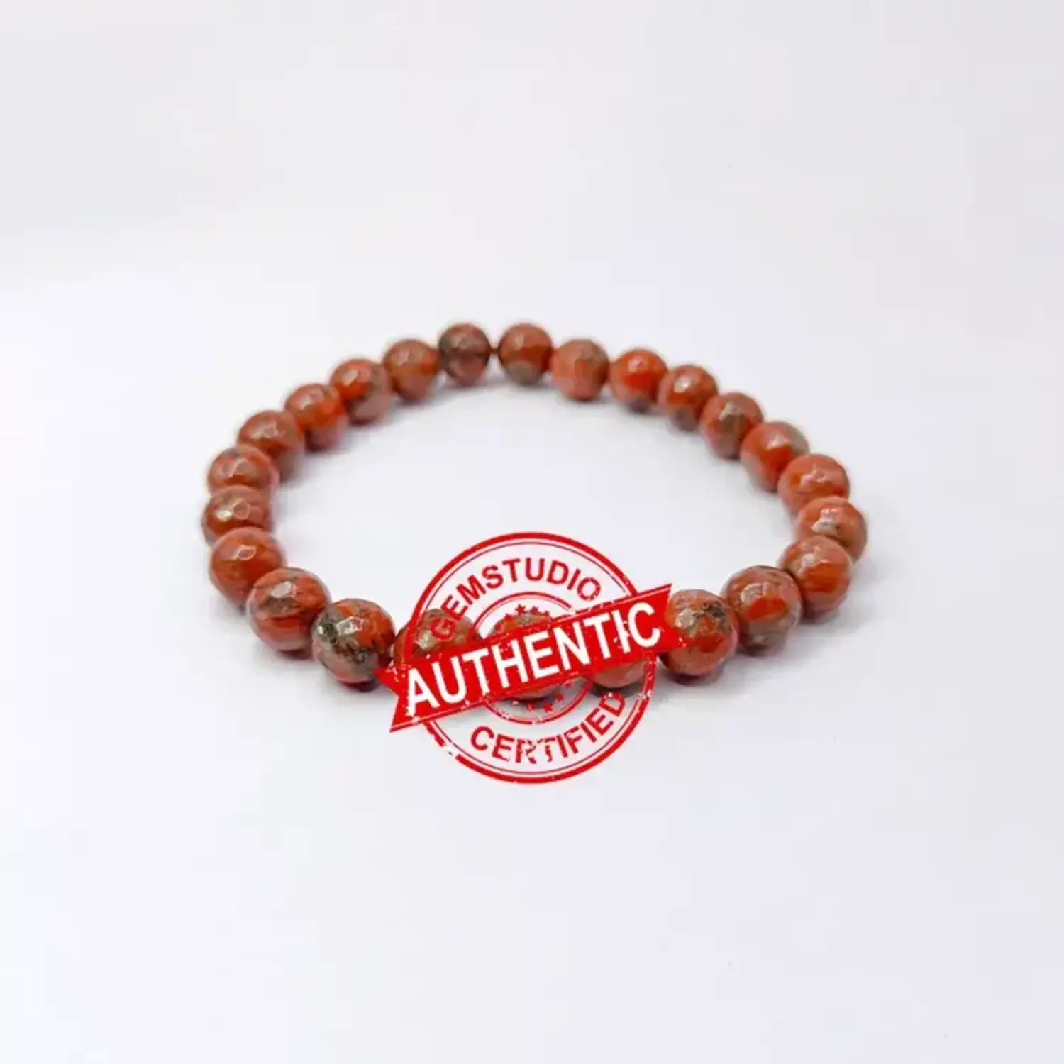 Red Jasper Diamond Cut Bracelet
