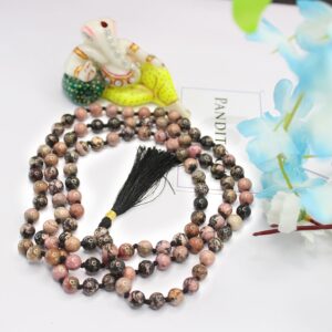 Rhodonite Mala - To Attract the Love of Dream & Calm Anxiety