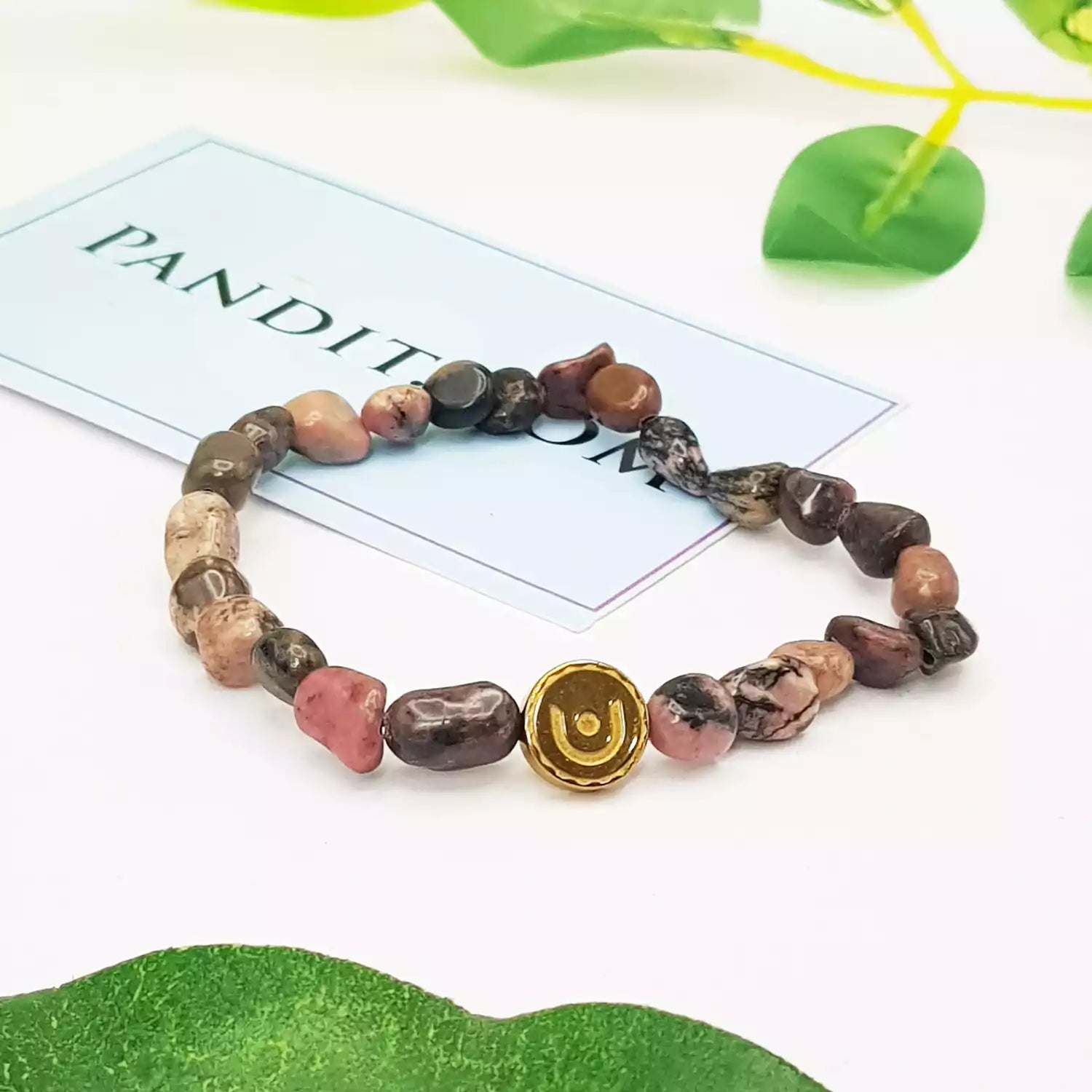 Rhodonite Tumble Bracelet - To Solve Love Problems & Breakups