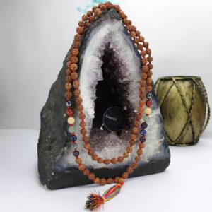 Rudraksha 7 Chakra Mala - For Spiritual Awakening & Good Luck