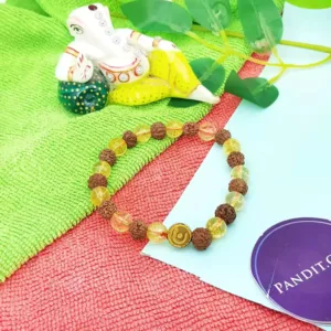 Rudraksha Citrine Bracelet - To Achieve Success