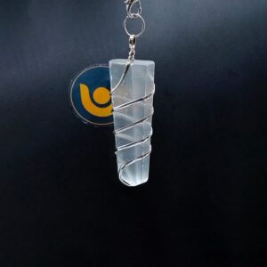Selenite Spiral Pencil Pendant