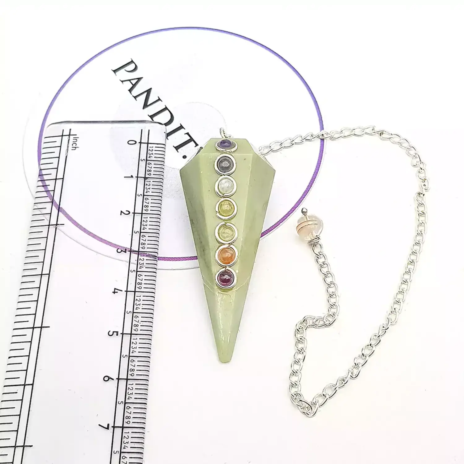 Serpentine 7 Chakra Dowsing Pendulum