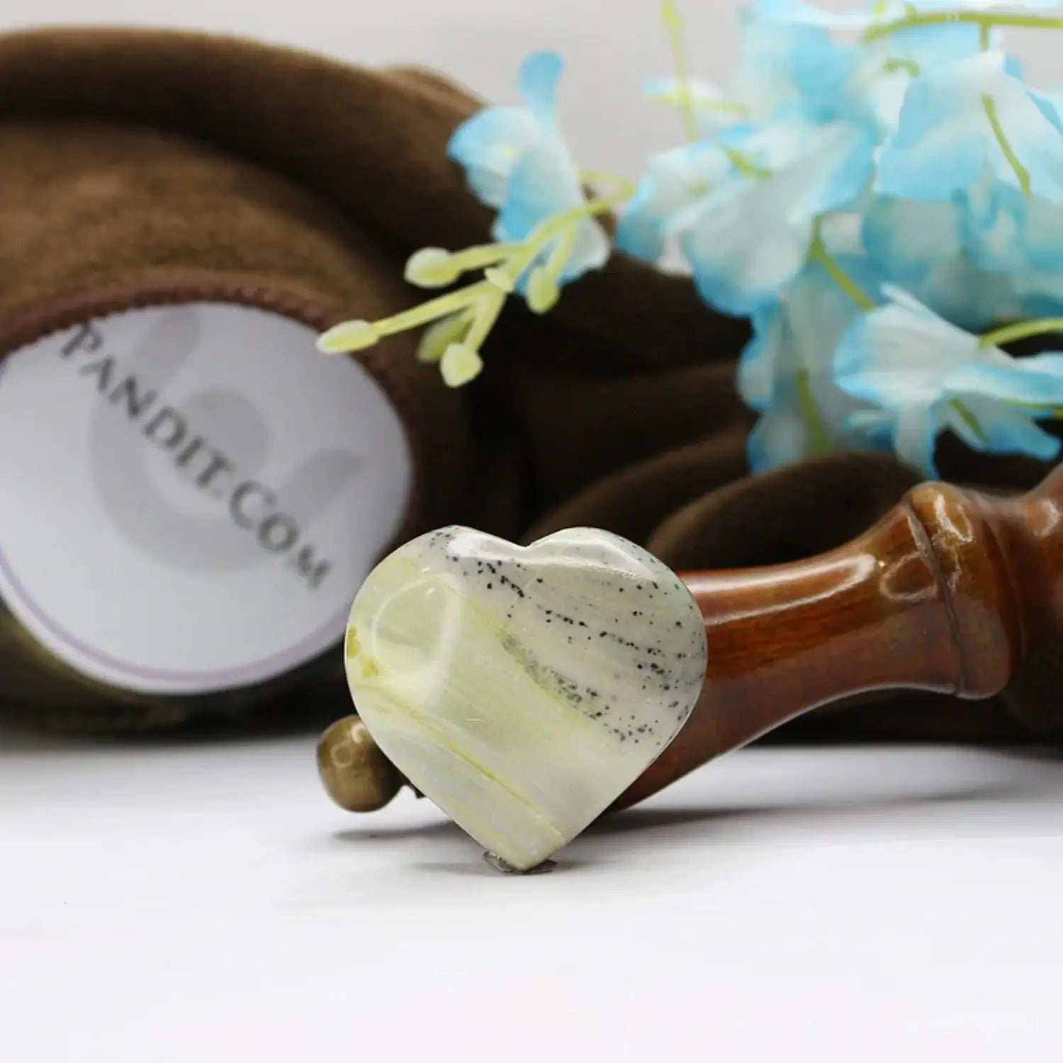 Serpentine Healing Crystal Heart Stone - To Awaken Kundalini