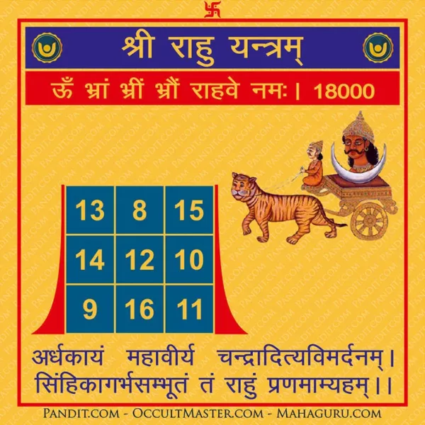 Shri Rahu Shri Rahu Yantra - MahaGuru