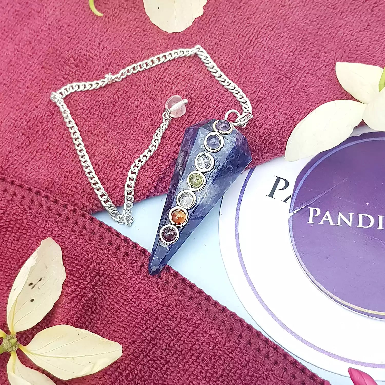 Sodalite 7 Chakra Dowsing Pendulum - To Detect Negativity