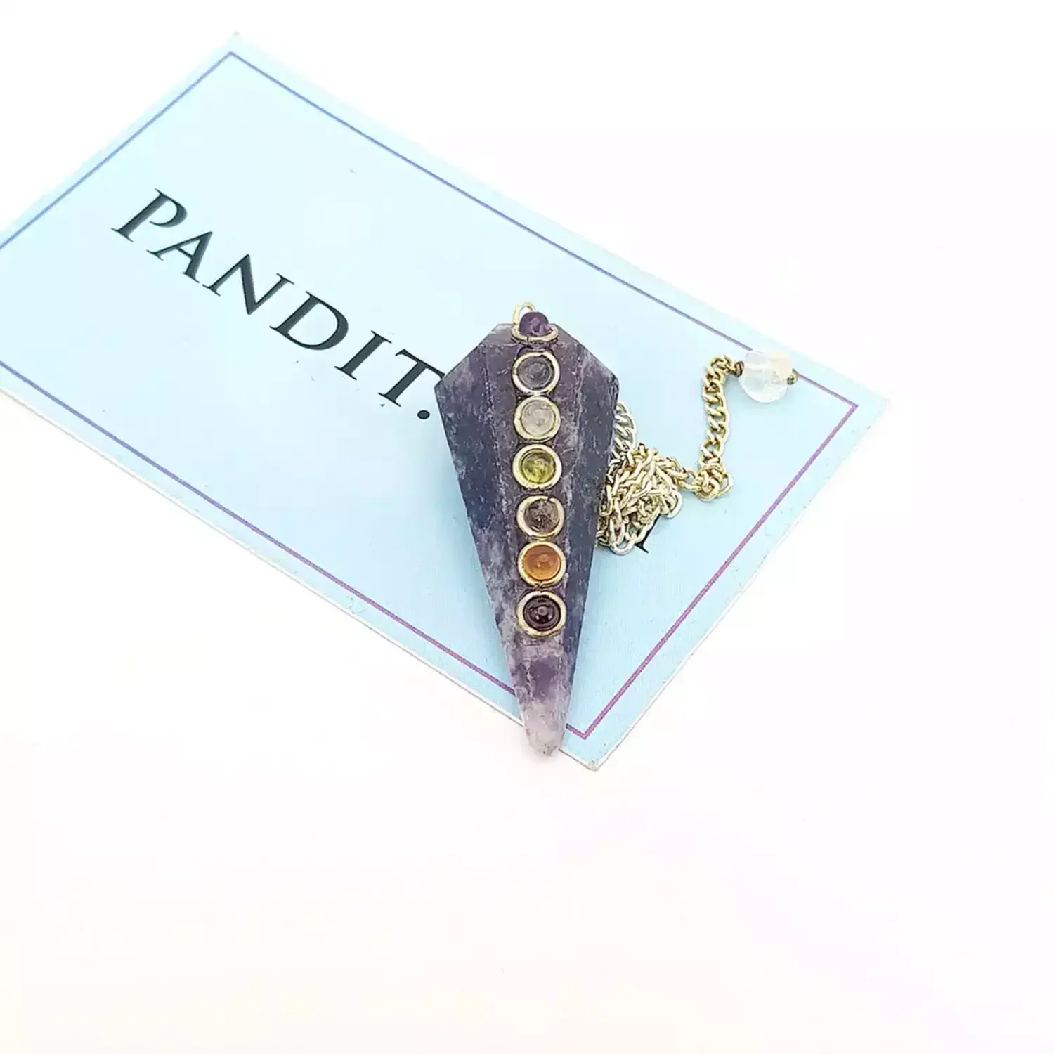 Sodalite 7 Chakra Dowsing Pendulum