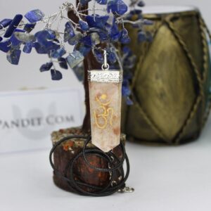 Sunstone Om Pencil Pendant