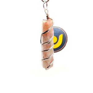 Sunstone Spiral Pencil Pendant