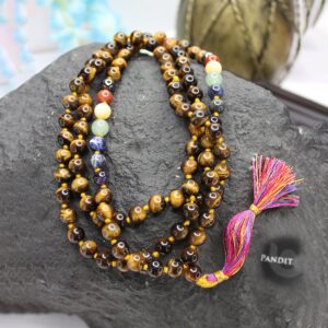 Tiger 7 Chakra Mala - To Stimulate Creativity & Personality
